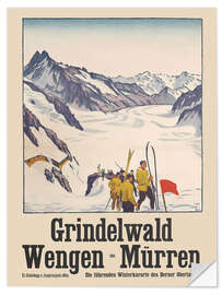 Wandsticker Grindelwald Wengen-Mürren