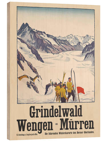 Print på træ Grindelwald Wengen-Mürren