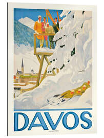 Cuadro de plexi-alu Davos, 1918 - Vintage Ski Collection
