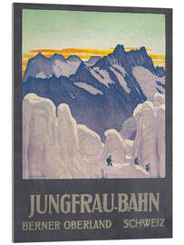 Acrylic print Jungfrau Railway, Bernese Oberland, Switzerland (German) - Vintage Ski Collection