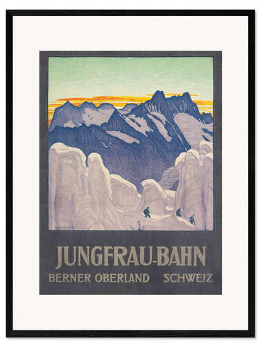 Impression artistique encadrée Jungfrau Railway, Bernese Oberland, Switzerland (German)
