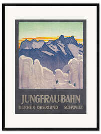 Plakat artystyczny premium w ramie Jungfrau Railway, Bernese Oberland, Switzerland (German)