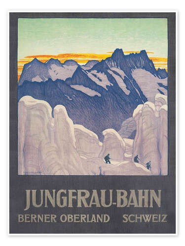 Poster Jungfrau-Bahn, Berner Oberland, Schweiz