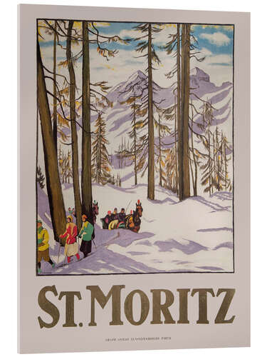 Akrylbillede St. Moritz, 1918