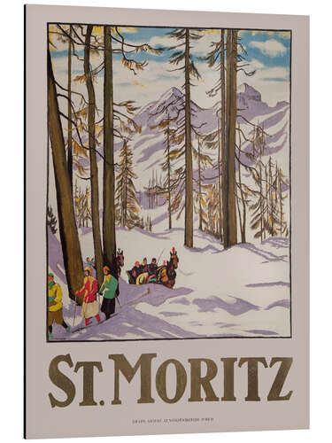 Print på aluminium St. Moritz, 1918