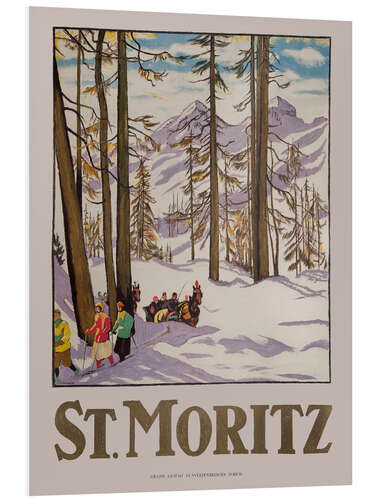 Hartschaumbild St. Moritz, 1918