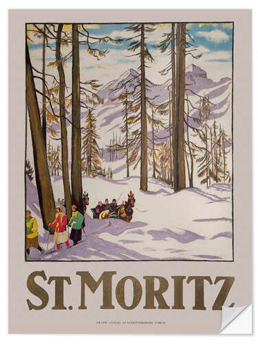 Wandsticker St. Moritz, 1918