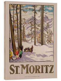 Holzbild St. Moritz, 1918