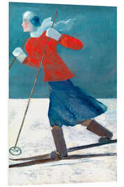 Hartschaumbild Skifahrerin - Alexei Krawtschenko