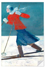 Wandsticker Skifahrerin - Alexei Krawtschenko