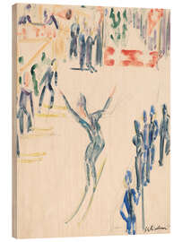 Quadro de madeira Ski Jumper, 1936 - Ernst Ludwig Kirchner