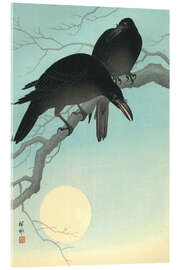 Stampa su vetro acrilico Crows in the moonlight, 1927