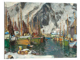 Gallery Print Bei den Fischerbooten in Svolvaer, Lofoten, 1934