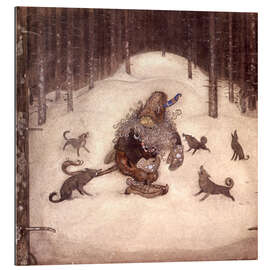Gallery print Troll and wolves