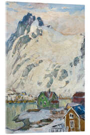 Acrylglasbild Am Fuße des Berges - Studie von den Lofoten, 1905