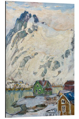 Cuadro de aluminio At the Foot of the Mountain - Study from Lofoten, 1905
