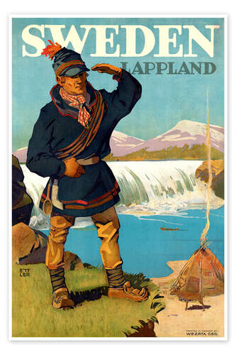 Poster Sweden, Lappland, 1930