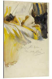 Quadro em alumínio Nude Lying On Bed, 1894 - Anders Leonard Zorn