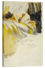 Leinwandbild Akt auf dem Bett liegend, 1894 - Anders Leonard Zorn
