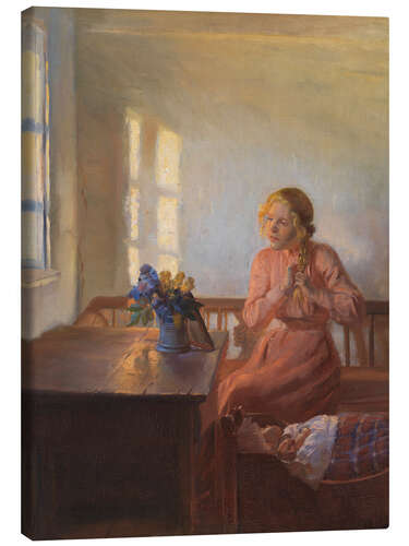 Quadro em tela A Young Girl Plaiting her Hair, 1901