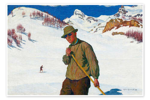 Póster Skier, 1899