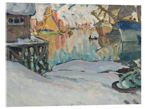Acrylic print From Svolvaer Harbour - Study from Lofoten, 1910