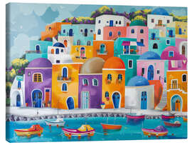 Canvas print Colourful Greece - DejaReve