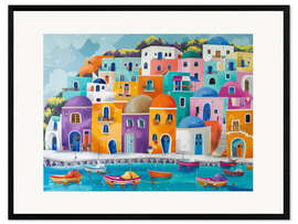 Impression artistique encadrée Colourful Greece