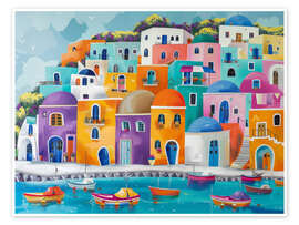 Wall print Colourful Greece - DejaReve