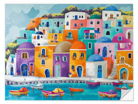 Vinilo para la pared Colourful Greece