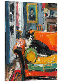 PVC print Cat in a cozy room