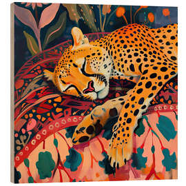 Trätavla Fauve Cheetah