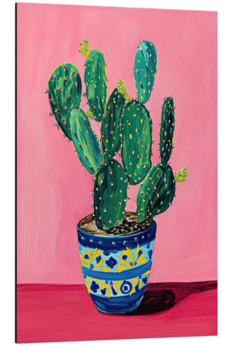 Tableau en aluminium Pink Cactus