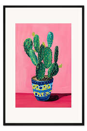 Gerahmter Kunstdruck Pink Cactus