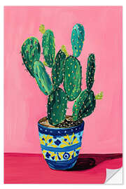 Naklejka na ścianę Pink Cactus
