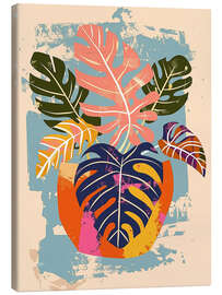 Leinwandbild Abstrakte Boho Monstera