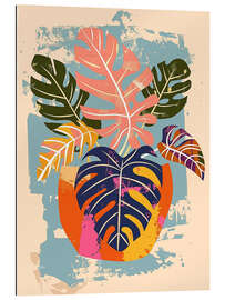 Stampa su plexi-alluminio Abstract Boho Monstera