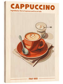 Tableau en bois Cappuccino, Italy 1932