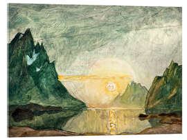 Akrylglastavla Midnight Sun - Study from North Norway