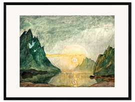 Framed art print Midnight Sun - Study from North Norway