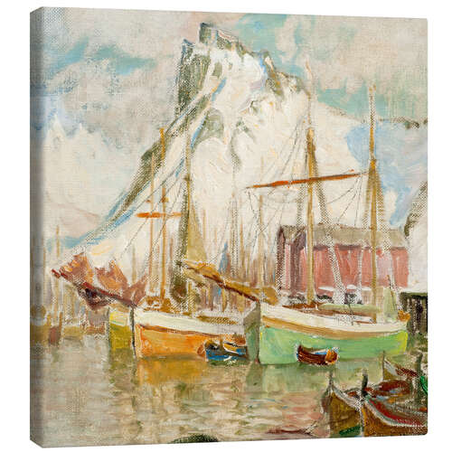Obraz na płótnie In the Harbour, Svolvaer - Study from Lofoten, 1905