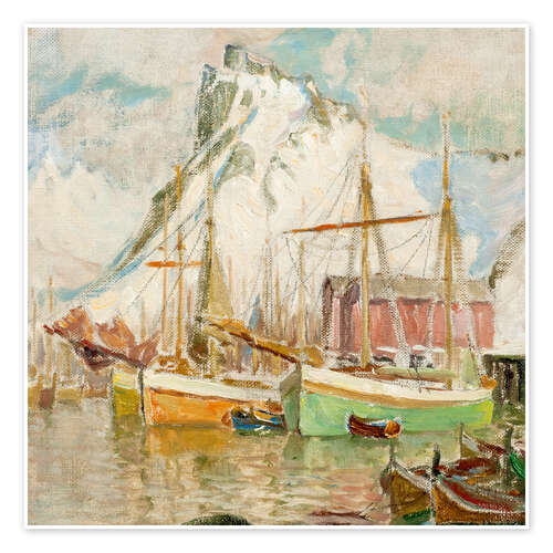 Póster In the Harbour, Svolvaer - Study from Lofoten, 1905