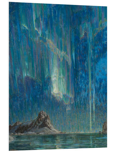 Foam board print Northern Lights II - Study from North Norway