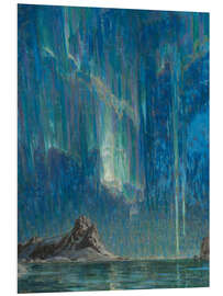 Foam board print Northern Lights II - Study from North Norway