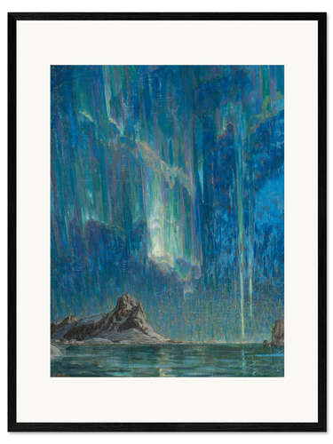 Framed art print Northern Lights II - Study from North Norway
