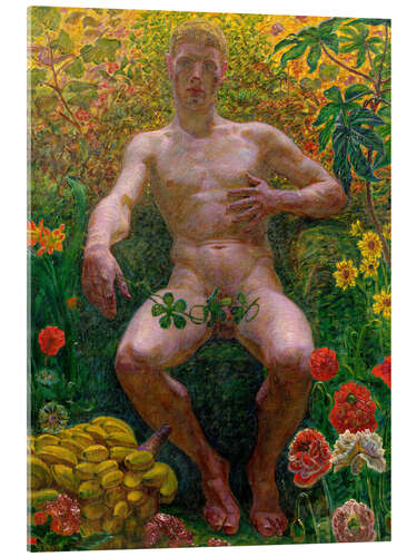 Akryylilasitaulu Adam in the Garden of Eden, 1914