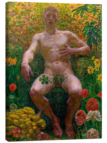 Stampa su tela Adam in the Garden of Eden, 1914