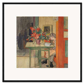 Impression artistique encadrée Lisbeth Reading - Carl Larsson