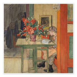 Wall print Lisbeth Reading - Carl Larsson