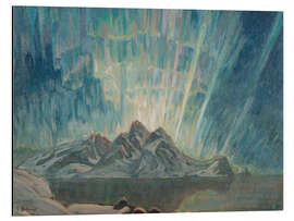 Print på aluminium Northern Lights I - Study from North Norway